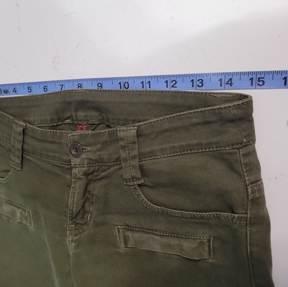 Iceberg Women's Low-rise Ankle Zip Biker Jeans 26 in Green - Picture 15 of 15